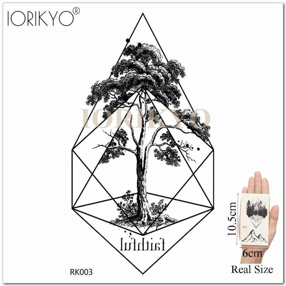 Mandala Henna Flower Fake Tattoo Arm Body Stickers Women Arm Temporary Tattoo Girls Ankle Lace Fake Tatoo Round Black Moon