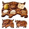 Highland Cow Wooden Charcuterie Board Rustic Farmhouse Serving Tray Cheese Board