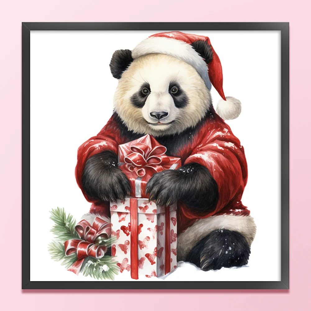 DIY Stamped Cross Stitch 11CT Full Embroidery 40*40cm - Christmas Panda