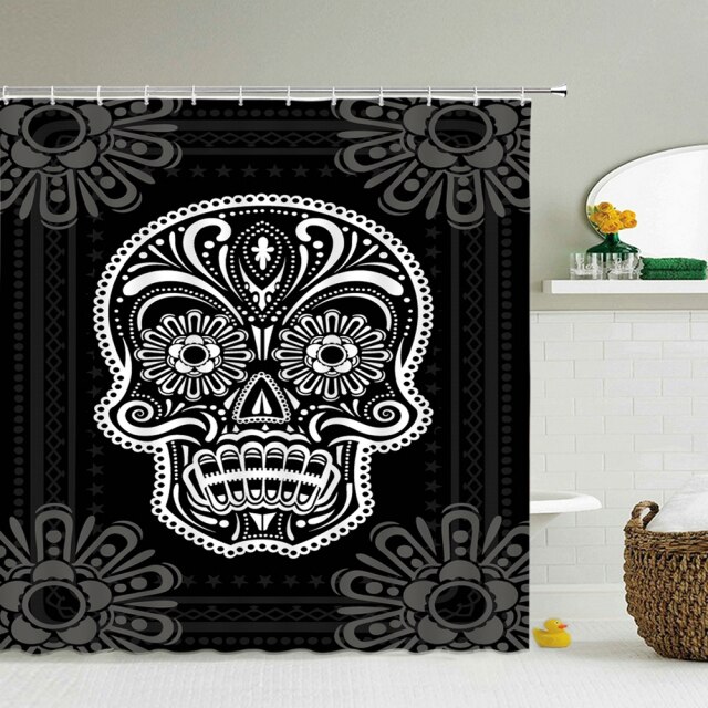 

Shower Curtain – Sugar Skull Flower-180*180cm, 501 Original