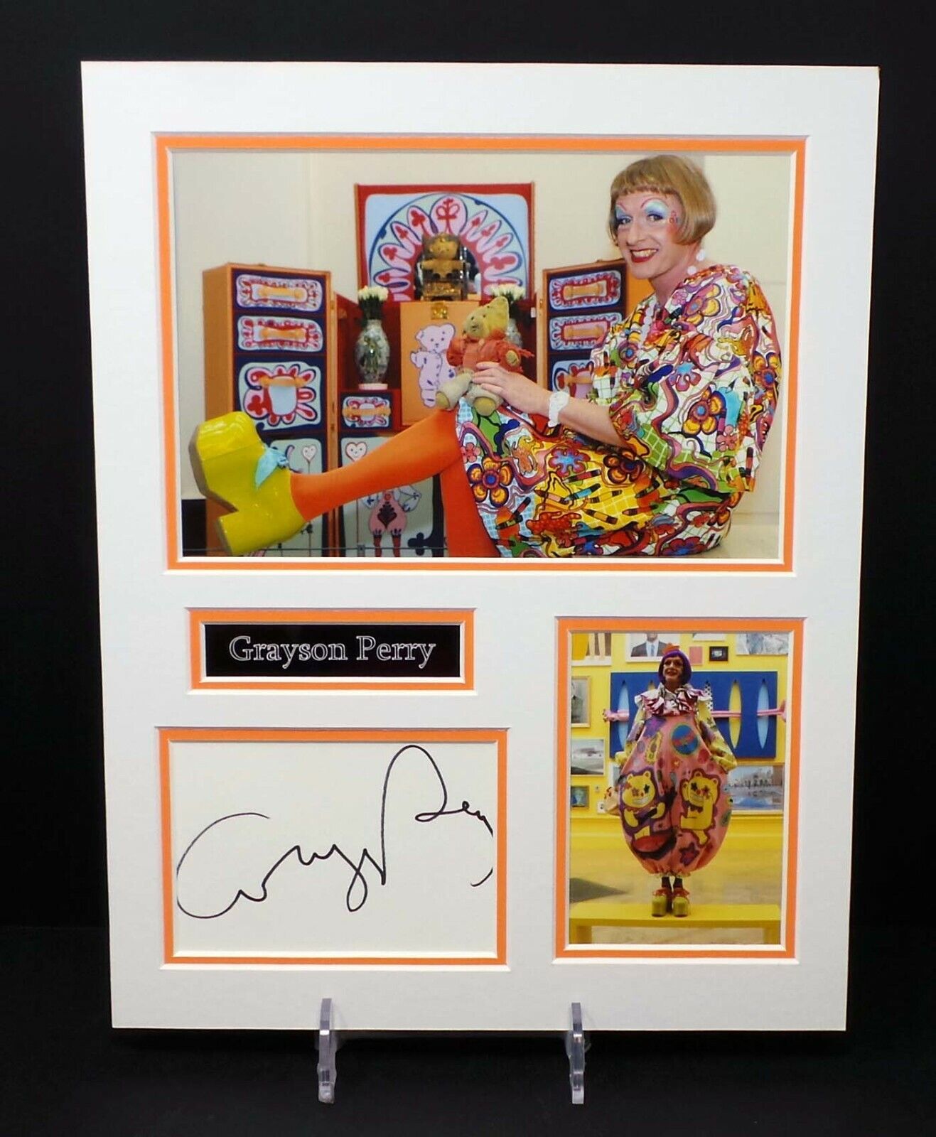 Grayson PERRY Signed Mounted Contemporary Artist Photo Poster painting Display AFTAL RD COA