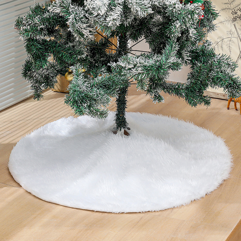 Comfortable Christmas Tree Skirt White Christmas Mat - Livereid