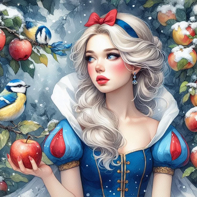 Snow White 40*40CM (Canvas) Full Round Drill Diamond Painting gbfke