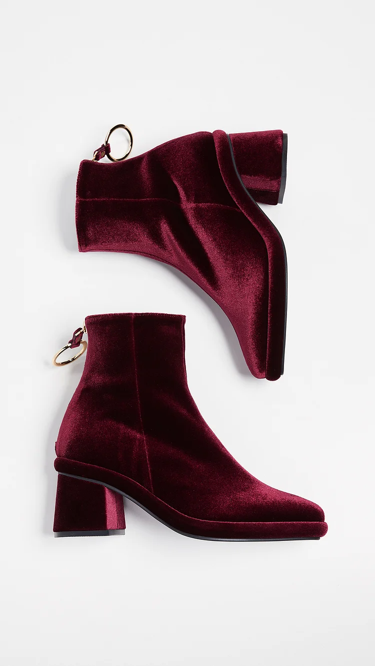 Red velvet block heel pumps with double straps | Sole Society Selby |  Looks, Sapatos, Acessórios