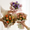 DIY Handmade Twist Stick Craft Tulip Bouquet Chenille Stems Craft Pipe Cleaners Gift Decor Set