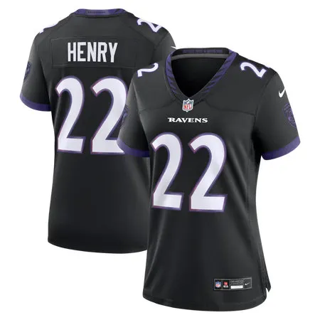 Women's Baltimore Ravens #22 Derrick Henry Nike Black Alternate Game Jersey