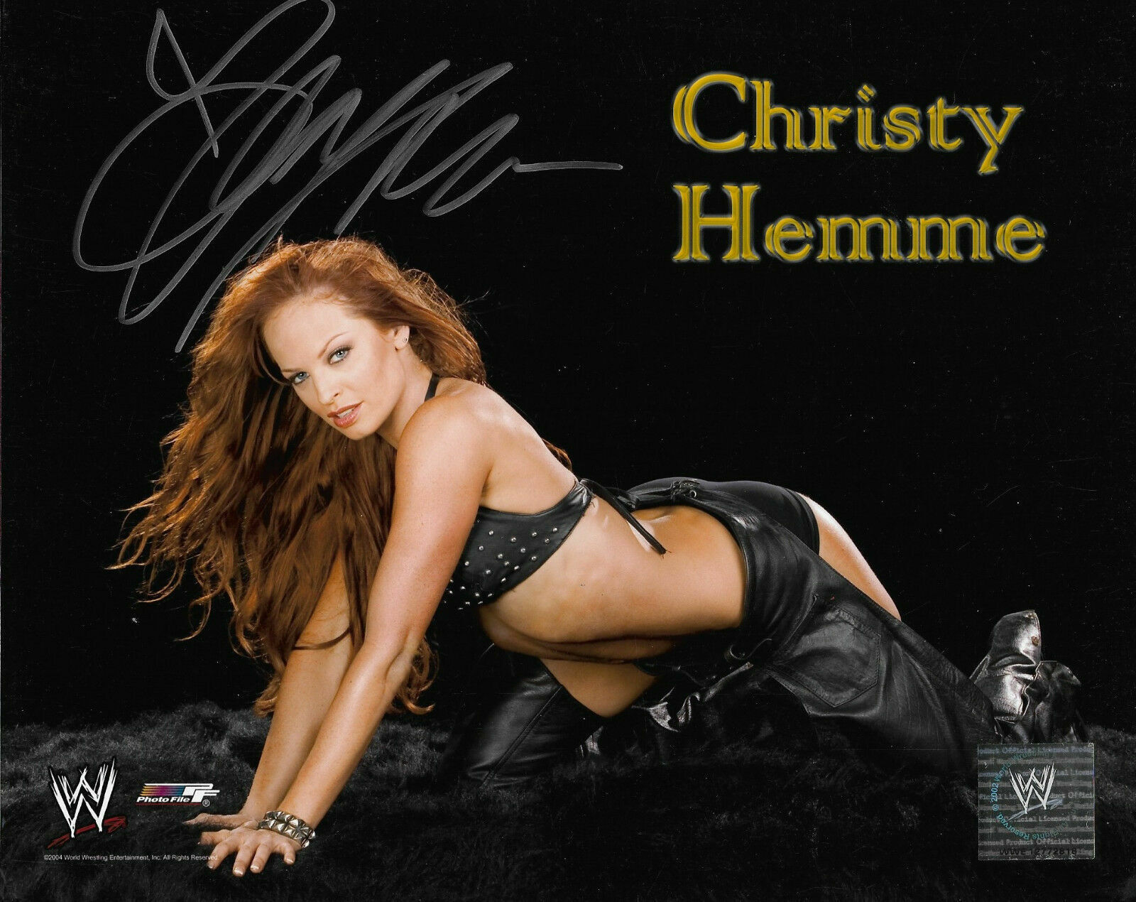 WWE CHRISTY HEMME HAND SIGNED AUTOGRAPHED 8X10 Photo Poster painting FILE Photo Poster painting WITH COA 1