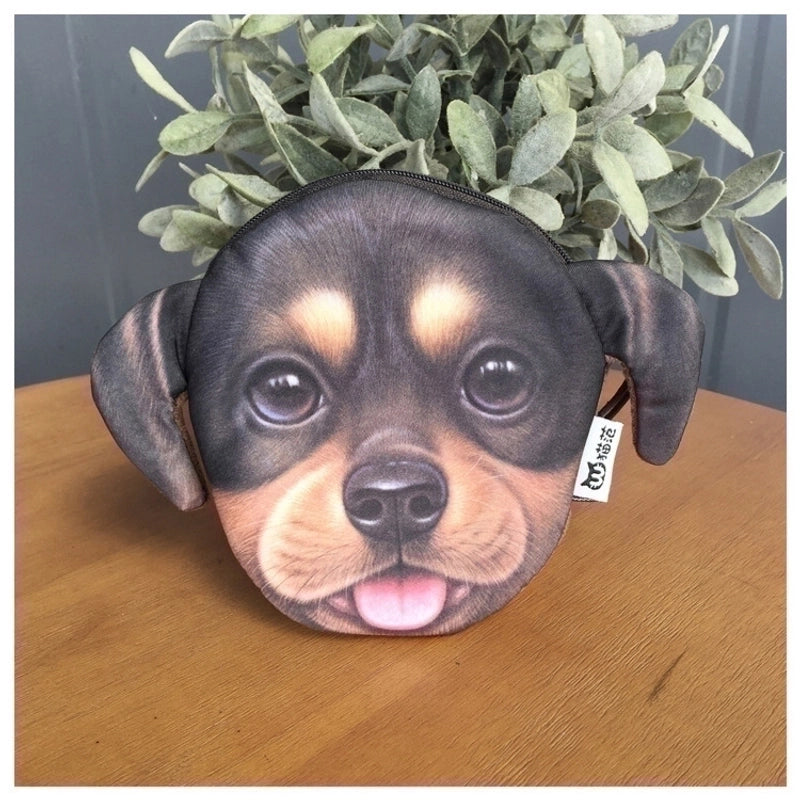 Unisex Animal Polyester Zipper Coin Purses