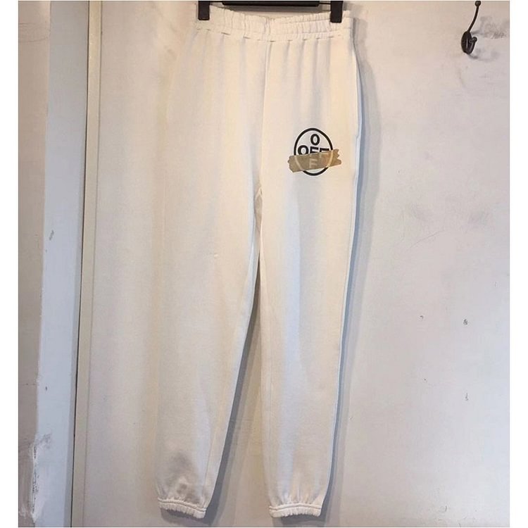 Off White Winter Pants Spring Casual Trousers for Men and Women