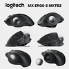 Wireless trackball mouse, ergonomic, office-oriented, Bluetooth dual-mode, USB-C fast charging