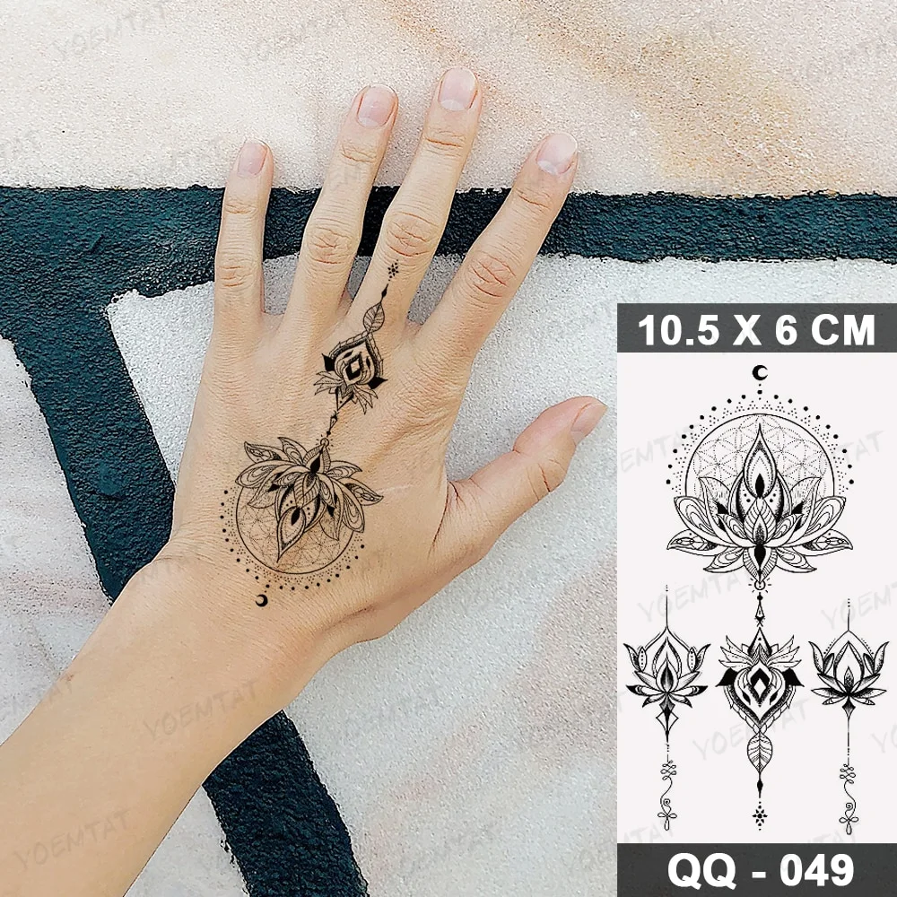 Sdrawing Plant Waterproof Temporary Tattoo Sticker Woman Girl Man Color Flower Flash Tatoo Ankle Body Art Transferable Fake Tatto