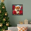 (40*40cm)Xmas Dog - Square Partial AB Drill Diamond Painting