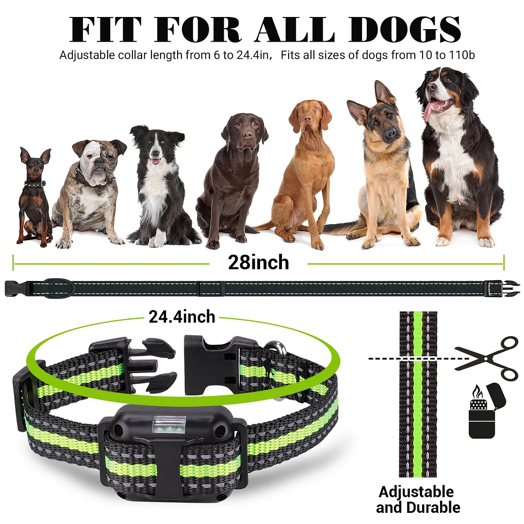 BEBANG Dog Training Collars for 2 Dogs, with Remote 880yards, 3 Modes Beep Vibration Shock, IPX7 Waterproof, LED Light, USB Charging,for Training Small Medium Large Dogs