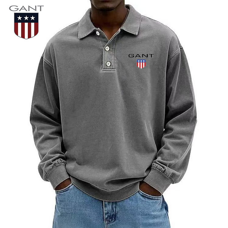 2025 GANT® | Pánský svetr s dlouhým rukávem pro zralé muže