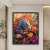 >SALE<Full Embroidery Eco-cotton Thread 11CT Print Flower Dragon Cross Stitch 50x60cm