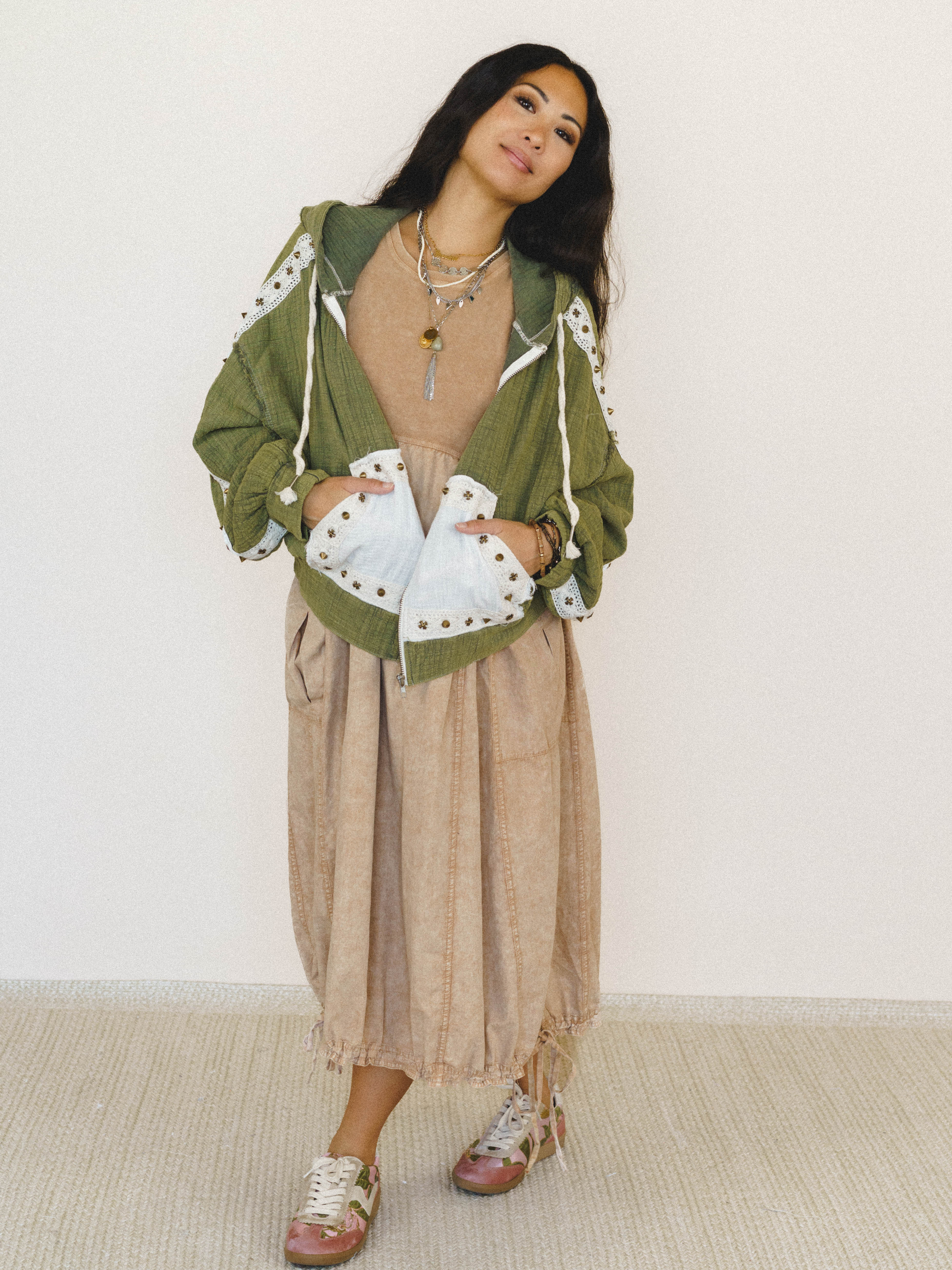 Cool Vines Jacket - Olive Camo