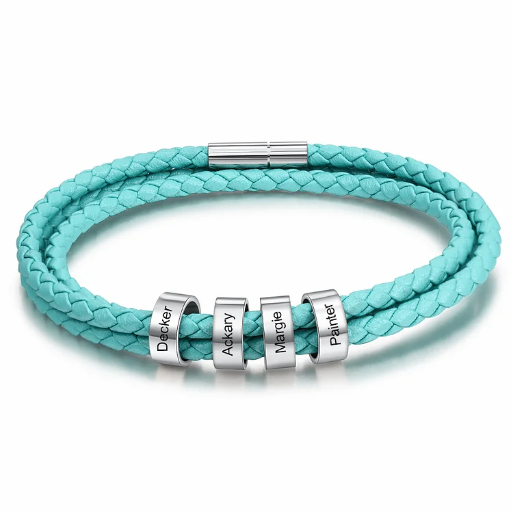 Custom 4 Beads Men's Bracelet For Him Best Gift For Dad