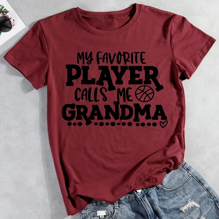 My Favorite Player Calls Me Grandma (Light) Short-Sleeve T-Shirt