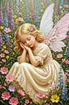 Luxury AB Velvet Diamond Painting Kit - Little Angel Girl