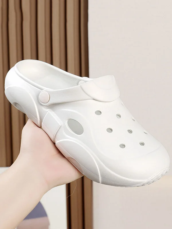 Hollow Crocs Platform Shoes Sandals