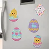 8Pcs DIY Easter Egg Chicken Diamond Painting Fridge Magnets