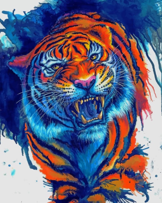 

Tiger Roaring – Paint By Numbers - 40*50CM, 501 Original