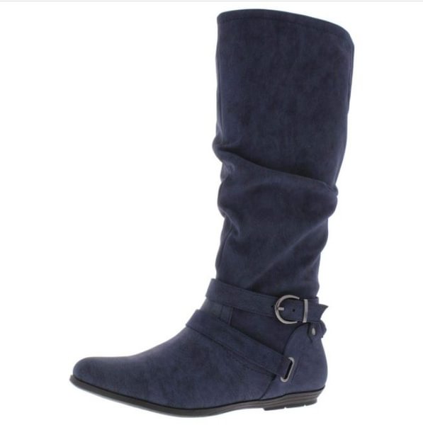 White Mountian Women's Fairfield Knee High Boots Navy Blue Size 5 M - Life is Beautiful for You - SheChoic