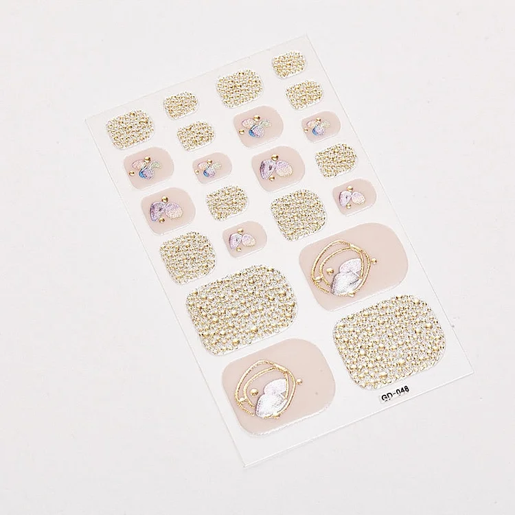 22 Tips/Sheet Manicure Decoration Full Beauty Nails Art Decoration Fashion Nail Stickers Nail Sticker Set Nail Accesoires