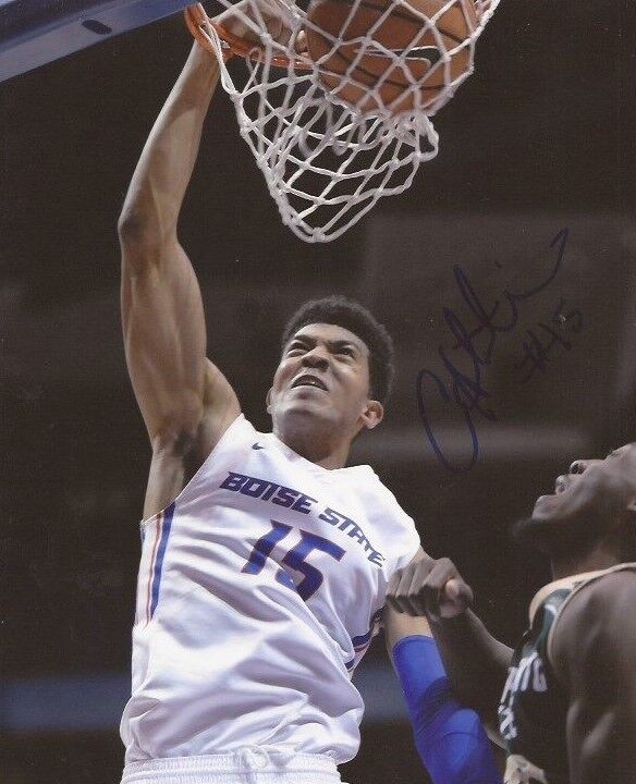 Chandler Hutchison Chicago Bulls signed Boise State Broncos 8x10 Photo Poster painting 5