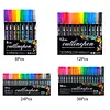 Dual Line Outline Markers with Shimmering Effect Sparkle Doodle Shimmer Marker Drawing Pens for Journaling Coloring Art Planning Supplies