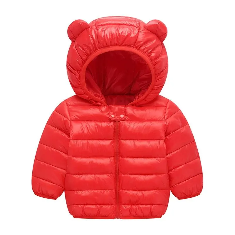 Warm Toddler Boys Jackets Autumn Winter Long Sleeve Hooded Character Pattern Children Outerwear Coats Kids Clothes