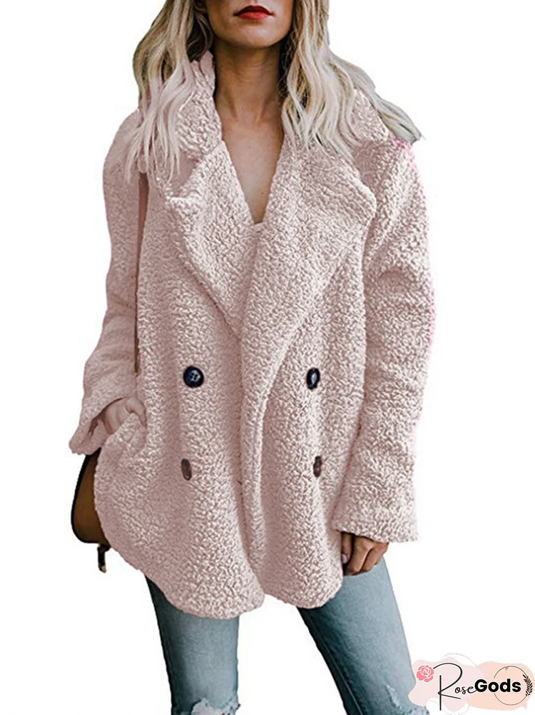 Buttoned Casual Quilted Coat