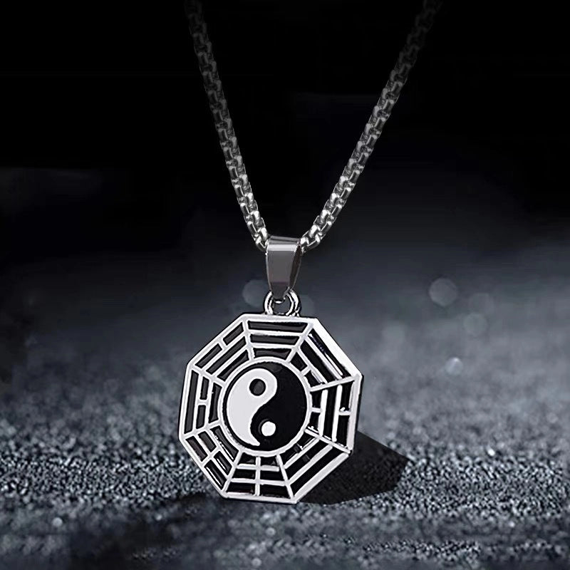 Hip-Hop Vintage Style Animal Letter Alloy Titanium Steel Plating Men’s Pendant Necklace Men Pendant Necklaces