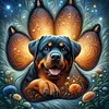 Dog Paw-11CT Stamped Cross Stitch 45*45cm tapestrymarket