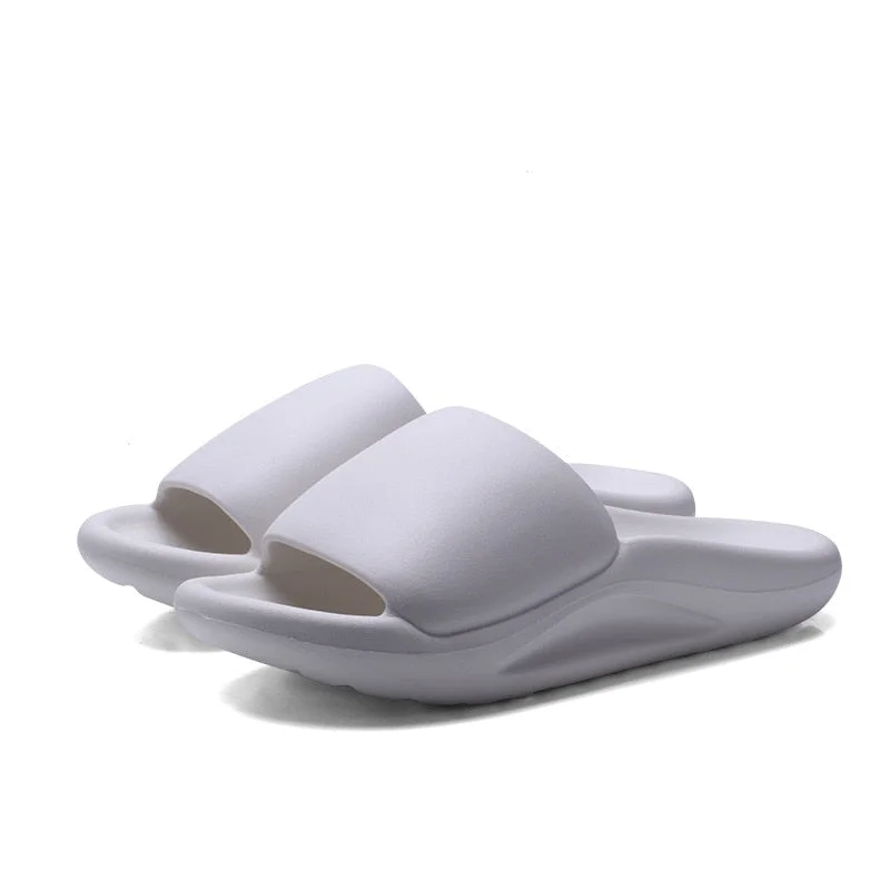 Minimalist Household Fashion Slippers Men Women Summer Indoor Slides Bathing Non-Slip Bathroom Thick-Soled Slippers