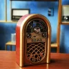 FM/AM/SW Three-Band With MP3 Playback Retro Bluetooth Multi-Function  Wood Grain Radio