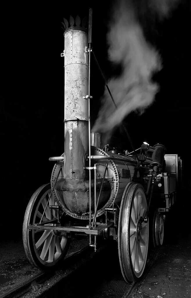 Stephensons Rocket Replica Steam Train Locomotive 12x8 inch print picture art