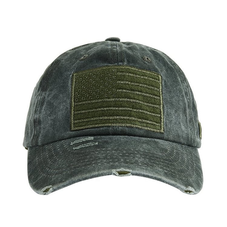 Retro Flag Embroidery Wash To Wash Old Baseball Cap Embroidered Duck Cap A Embroidery Baseball Cap