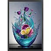 Water Drop Flowers-11CT Stamped Cross Stitch 40*60cm  tapestrymarket