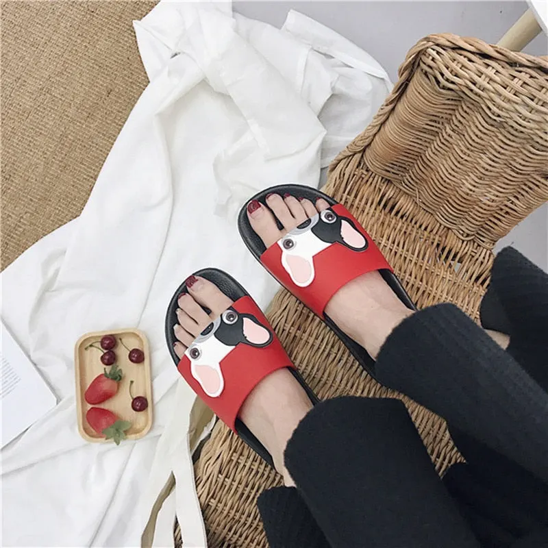 Unisex Home Slippers Summer Indoor Floor Non-slip Slippers Fashion Cartoon Couple Family Women and Men Sandals Flats