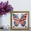 Diamond Painting Special Shaped Drill Independence Day Butterfly With Frame(8.46x8.46inch)