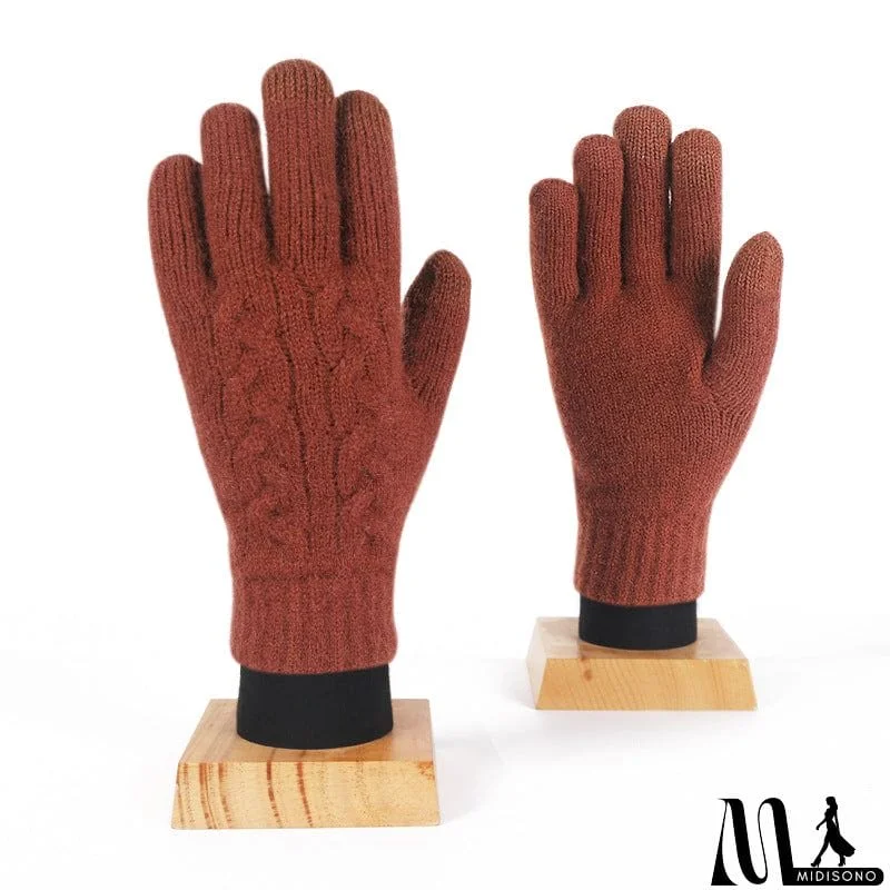 MidiSono - Warm Fleece Touch Screen Knitted Gloves
