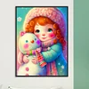 Diamond Painting -DIY Round Drill Snowman and Girl