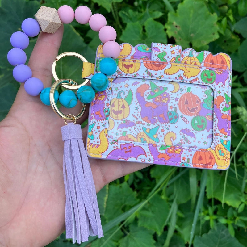 Unisex Printing Arylic Pu Leather Alloy Flip Cover Card Holders