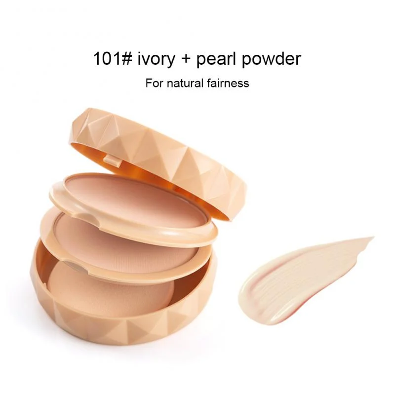 XPOKO Silky Powder Cake Face Waterproof Sweatproof Brightening Pearl Powder Natural Lasting Smooth Foundation Makeup Korean Cosmetics