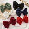 10PCS Lovely Bowknot Linen Ribbon Hair Clip