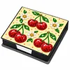 PU 5D Pearl Diamond Painting Kit Note Box DIY Diamond Art Notepad Box with 160 Sheets of Paper (Cherry)