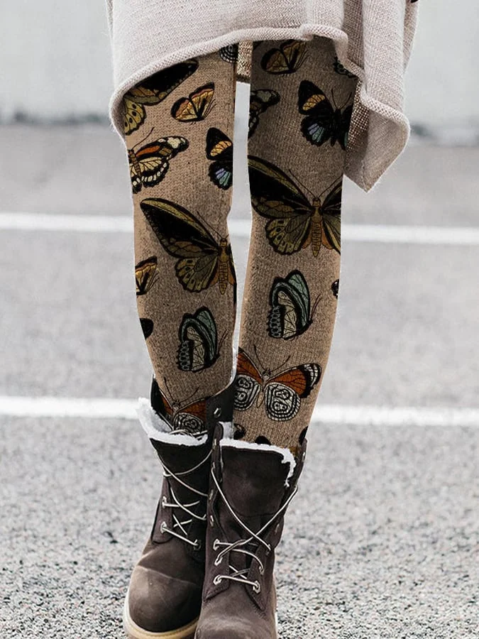 Fashionable Casual Printed Knitted Leggings