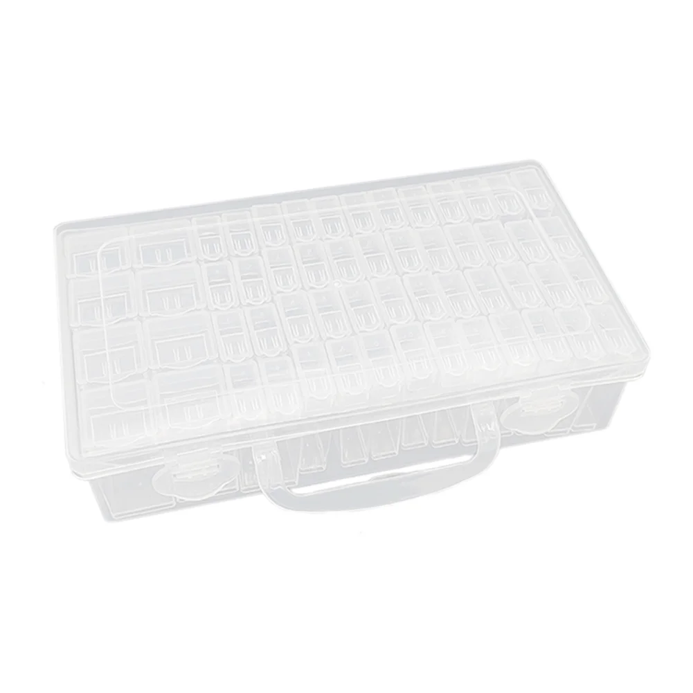 48 Slots Container Case Clear DIY Craft Storage for Embroidery Tools