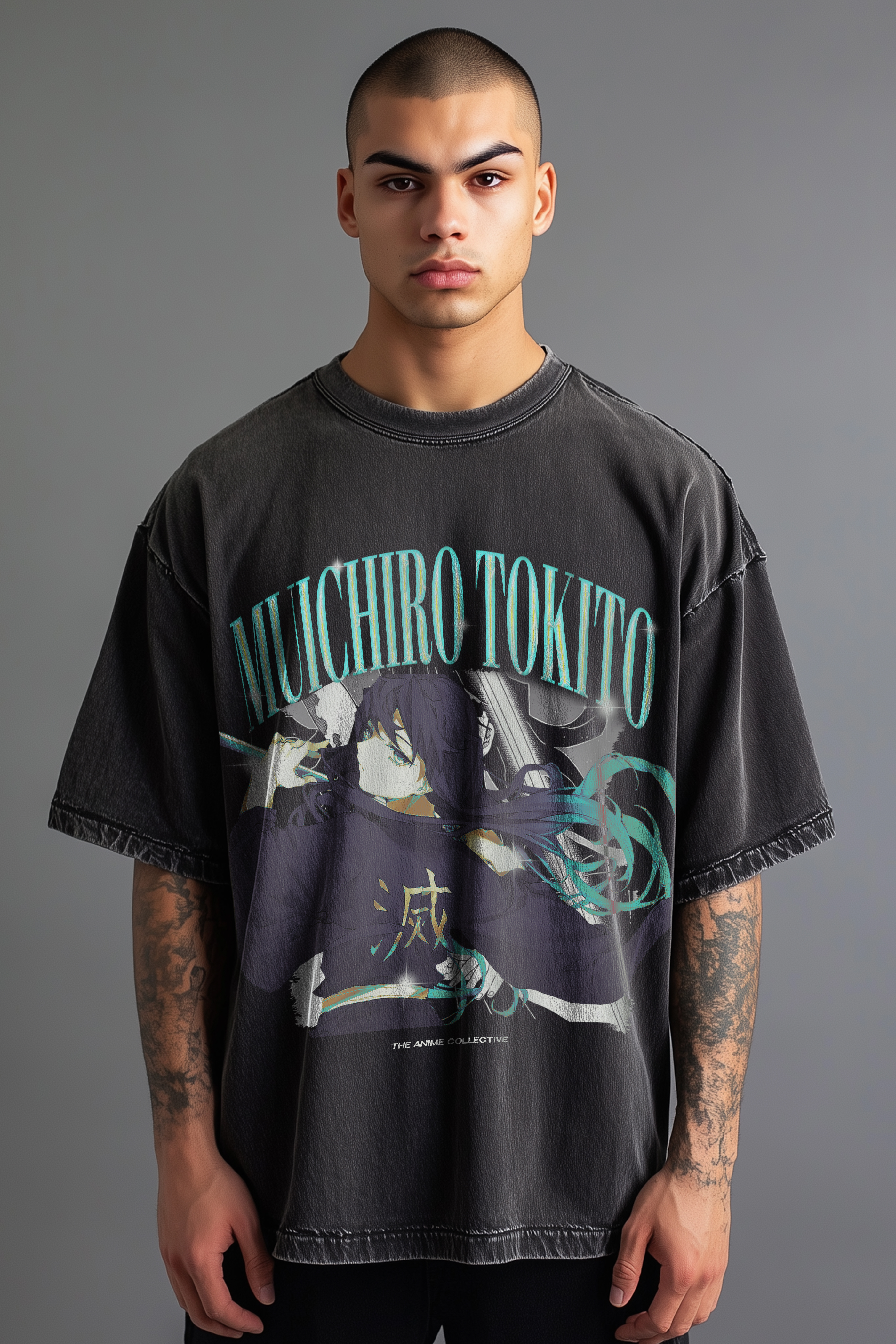 Muichiro Tokito Vintage Oversized T-Shirt | Demon Slayer